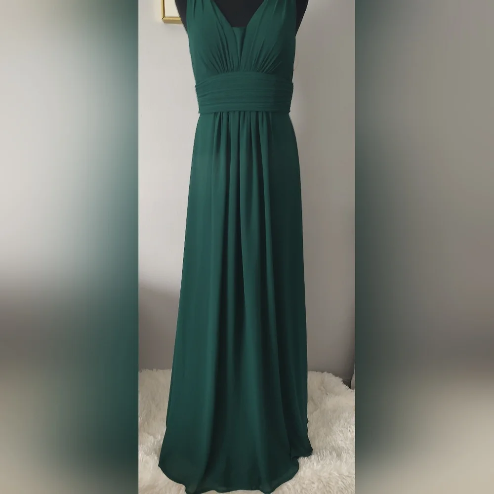 Ever Pretty  Maxi dress Prom Bridesmaid Party V Neck Empire Waist Chiffon Sz 10 - Picture 2 of 10
